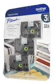 Brother P-Touch Durable Laminated Label Tapes 3 Pack .47" x 26.2' TZE22313PK