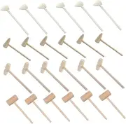 Kisangel 24Pcs Mini Wooden Hammers for Crab Mallets for DIY Crafts Home Decoration Play Safe Lightweight Reusable Hammers for Hand Eye Coordination