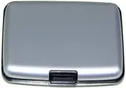 2 Aluminum Hard Case for Men & Women Credit Cards Wallet Colors Black & Silver