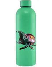 [Maxwell & Williams] Pete Cromer Garden Party Double Wall Insulated Bottle 750ml Rhino Beetle Gift Boxed in Green