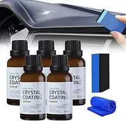 Coating Agent For Automotive Plastics, Crystal Coating for Car, Plastics Parts Crystal Coating, Plastics Refurbishment Coating Car Interior Refurbishment Agent (5PCS)