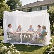 (16.4' x 32.8') Large DIY Mosquito Net for Hiking Camping Fishing Mesh Fabric Customizable Size Fine Mesh for Outdoor Protection White