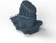 YZ700613 1/700 Model Upgrade Parts IJN Ship's Boat For Yamato Battleship Main Chimney