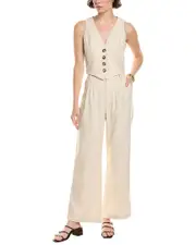 SERENETTE 2pc Linen-Blend Top & Pant Set