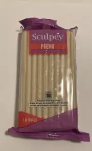 ( 2 ) Sculpey Premo Polymer Clay 1lb White Translucent