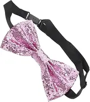 [OATIPHO] Mens Sequin Bow Tie Glitter Bow Ties Adjustable Straps Fashionable Occasions Party Accessory