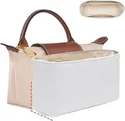 Doxo Longchamp Mini Organizer Insert, Purse Organizer Insert for Le Pliage Mini and More, Lightweight Waterproof DupontPaper Bag Inner Linner Shaper, Keeps Bags Shaped & Neat(White, XS)