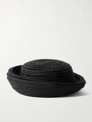[Gigi Burris] Gigi Burris - Laura Straw Pillbox Hat - Black - One size One size Black