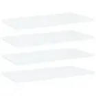 White Bookshelf Boards Set of 4 Engineered Wood 60x30x15cm Floating Shelves