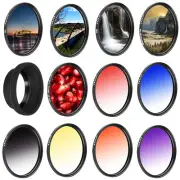 Opteka 62mm 9PC Color Set + 5PC Filter Kit for Olympus M.Zuiko ED 12-40mm f/2.8