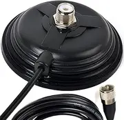 [HYS] TC-110M CB/VHF/UHF/HF Ham Radio Antenna Magnet Mount SO-239 Connection Style W/5M(16.4ft) RG58 Coaxial Cable PL-259 Plug