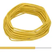 24AWG Solid Electric Wire, 49Ft Hook Up Tinned Copper Wire, Yellow