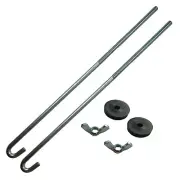 Automotive Car 12" Inch J-Bolt Battery Hold Down J-Type Bolt Washer & Nut Kit