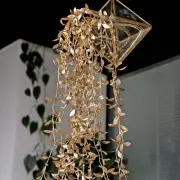 GOLD 2 Metallic 41" Artificial IVY LEAF Garlands Faux Foliage Vines Party Events