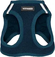 Best Pet Supplies, Inc. Voyager Step-in Air Dog Harness - All Weather Mesh, Step in Vest Harness for Small and Medium Dogs - Blue (Matching Trim), S (Chest: 14.5 - 17") (207T-BUW-S)