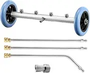RIDGE WASHER 16 Inch Undercarriage Car Washer, Pressure Washer Under Car Cleaner with 3 Pcs Extension Wand, 4000 PSI
