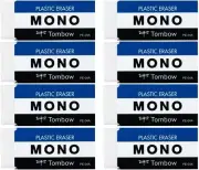 Tombow- Eraser- MONO- 8 pieces- PE04- JCA-811AZ- from Japan