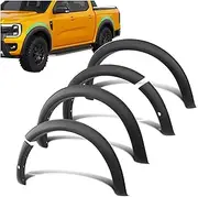 Fender Flares Wheel Arch Set Compatible For Ford Ranger NEXT-GEN 2022 2023+ WILDTRAK WILDTRAK-X With Sensor Hole 4X4 Car Accessories(FR23FF303SMBK)