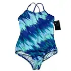 NIKE Swim Girls' Crossback One Piece Swimsuit, Game Royal Immiscible, Small
