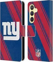 Head Case Designs Officially Licensed NFL Stripes New York Giants Artwork Leather Book Wallet Case Cover Compatible with Samsung Galaxy S24 5G