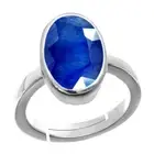 Real Gemstone Silver Plated Blue Sapphire Adjustable Ring Size (AU H-P or Q-Z)