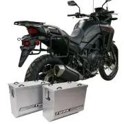 TUSK 1467340196 Aluminum Panniers with Pannier Racks V2 Medium Silver