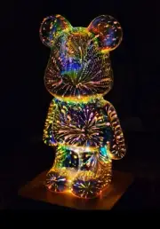 Bear Brick Firework Projector Night Light LED Adorable Bear With 7 Colors