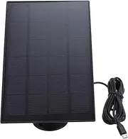 8W Solar Panel for Bird Feeder Camera Charger, with 360 Degree Mount, 22% Efficiency, 9.84ft Charging Cord, Easy Installation, ABS Material, PET Lamination, Type C (Black)