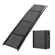 160cm Folding Dog Ramp Stair Pet Puppy Cat Aluminium Step Canine Animal Ladder for High Bed Car Truck SUV Couch Sofa with Nonslip Rug Surface