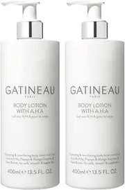 Gatineau - AHA Body Lotion, Duo Pack, Hydrating Cream for Dry Skin with Shea Butter (400ml x 2 Bottles)