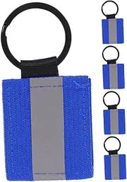 CORHAD 5pcs Reflective Tag Double Sided Reflective Pulls Fluorescent Tags Reflective Gear Reflective Backpack Tags Nylon Blue Aluminum Alloy