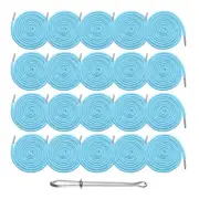 20pcs Drawstring Cords 51" Replacement Drawstring with Threader, Light Blue