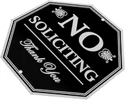 Toyvian No Soliciting Sign Heavy Duty Door Logo Sign for Durable Easy Installation Protect Your Privacy Rights