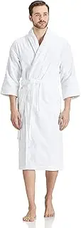 Terry Towels Bathrobe for Men, Women 100% Cotton Bathrobe Kimono Bathrobe Solid Towel Robe