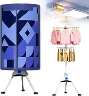 Portable Dryer, Foldable 1000W Electric Clothes Dryer with Intelligent Timer,360° Heating，Power Outage Protection, Tripod Bracket Heat Pump Dryer Bag for Home
