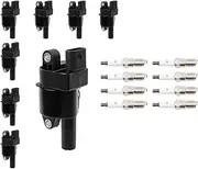 Ignition Coil Packs Spark Plugs Compatible With V8 5.3 6.2 2014-2020 Chevy Silverado 1500 Suburban Tahoe Corvette Camaro GMC Sierra Yukon XL XXX Escalade CTS ESV Replace UF742
