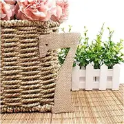 Bunting Flags Vintage Burlap Wedding Number Background Jute Hessian 0-9 Numbers Bunting DIY Garland Home Birthday Party Festival Decor Bunting (Size : Number 7)