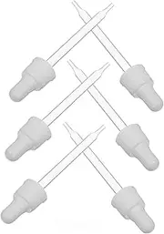 OKUMEYR Glass Soda Dropper Silicone Cap 6 Pack Dropper Pipettes for Liquid Measure