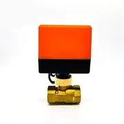 Brass Motorized Ball Valve Electric Brass Air Conditioning Floor Heating Solenoid Valve Two-Way AC220V DC24V DC12V 1Pcs (Size : 1/2inch, Color : 24VDC) (Color : 24vdc, Size : 11/4inch) (Color : 24vdc