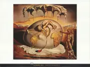 SALVADOR DALI Child Watching the Birth of the New Man 23.75" x 31.5" Offset Lith