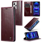For Xiaomi Redmi Note 12 Pro+ 5G PU Leather Phone Cover Waxy Texture Phone Case with Wallet Stand
