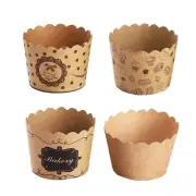 50pcs Brown Krafts Muffin Cupcake Paper Cup Muffin Cupcake Liners Baking Cups