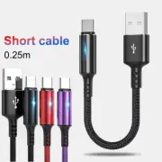 USB to Type C Charger Cable Short Data Cable Fast Charging Lead Data Cord AU New
