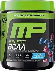 MusclePharm BCAA Powder, 6 Grams of BCAAs Amino Acids, Post Workout Recovery Drink for Muscle Recovery and Muscle Building, Blue Raspberry, 30 Servings