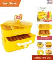 Quick Multi-Purpose Hot Dog Steamer - 8 Hot Dog and 4 Bun Capacity - Yellow
