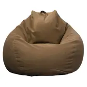 Vivva Stuffed Animal Storage Bean Bag Chair Cover No Filler 100X120CM-Brown
