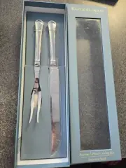 Reed & Barton "Preston" 18/10 Stainless 2 Piece Carving Set Knive Fork Guide
