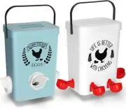 Chicken Feeder and Chicken Waterer Set Hanging Automatic Chicken Feeder No Was