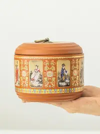 在飛比找樂天市場購物網優惠-紫砂茶葉罐半斤裝陶瓷普洱醒茶罐干果密封罐小號家用儲物罐收納盒