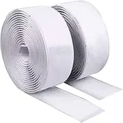 Self-Adhesive Hook and Loop Fastener, Reusable Multipurpose Power Cable Organizer Tape (25mm x 5m, White)